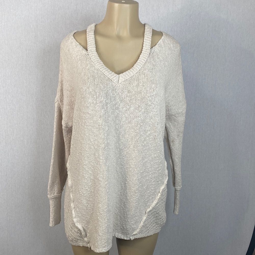 Women’s Destructed IF It Were Me 100% Cotton V Neck Sweater. Excellent Condition